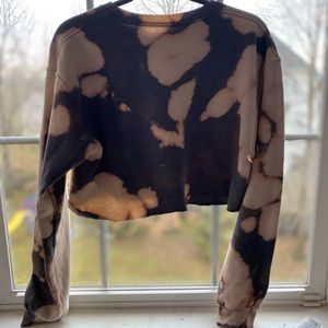 diy bleached crop shirt